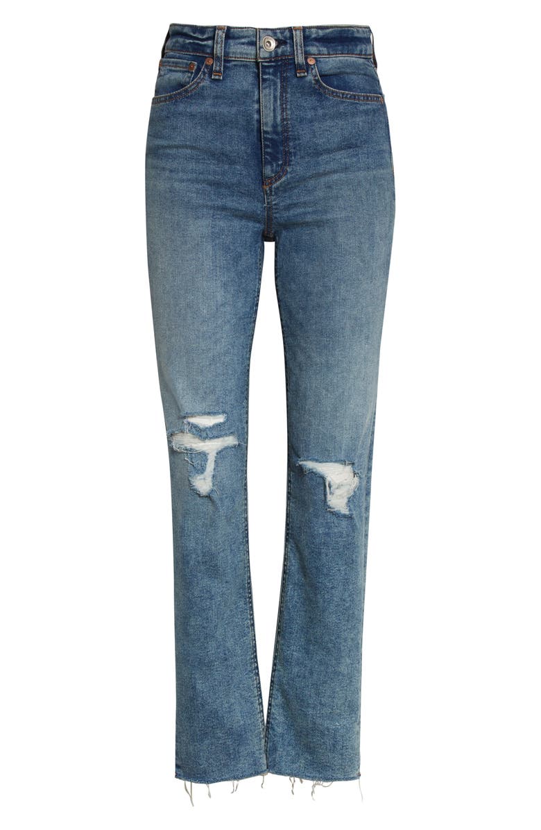 rag & bone Nina Ripped High Waist Ankle Cigarette Jeans, Alternate, color,