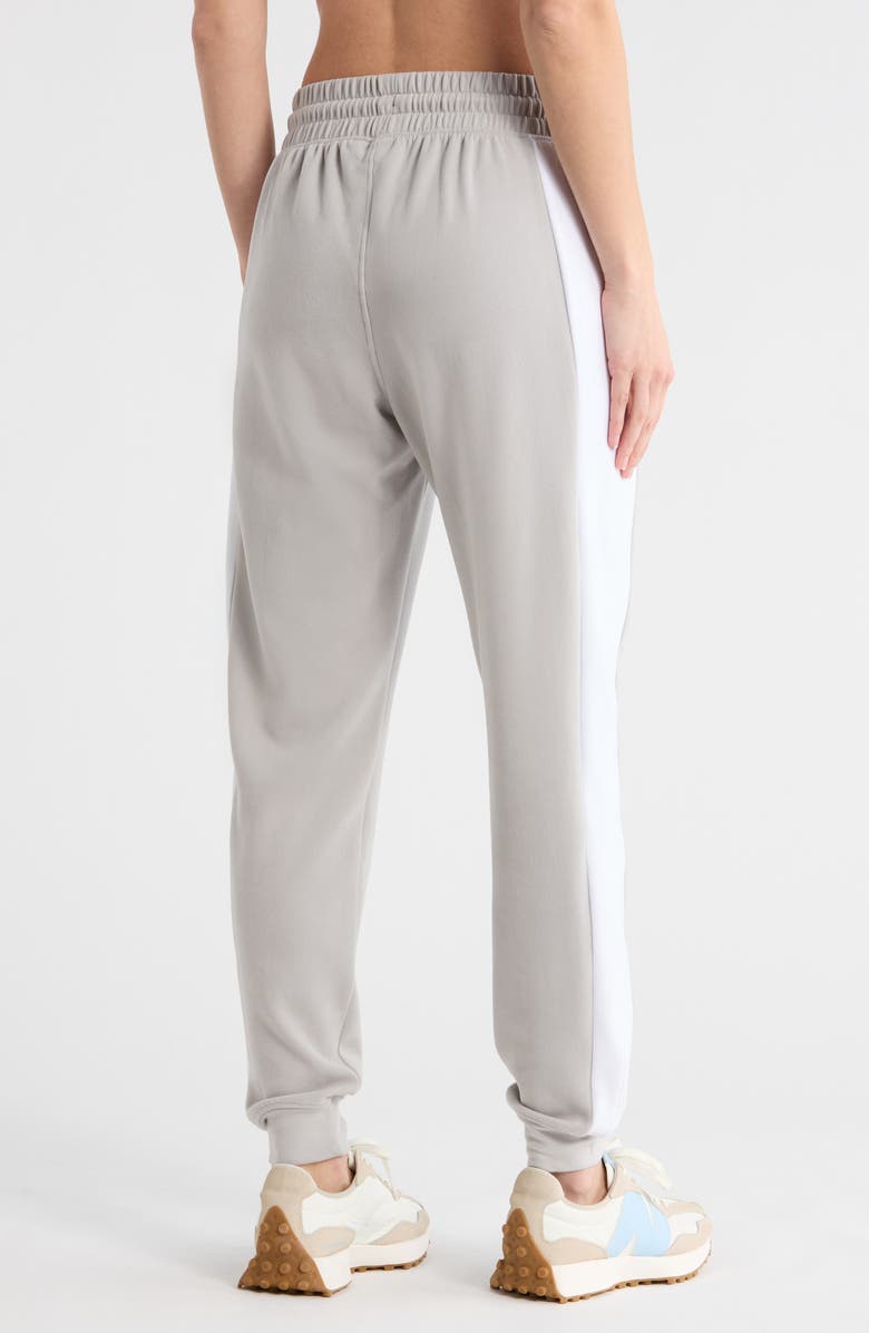YOGALICIOUS Stripe Fleece Joggers, Alternate, color, Lunar Dust