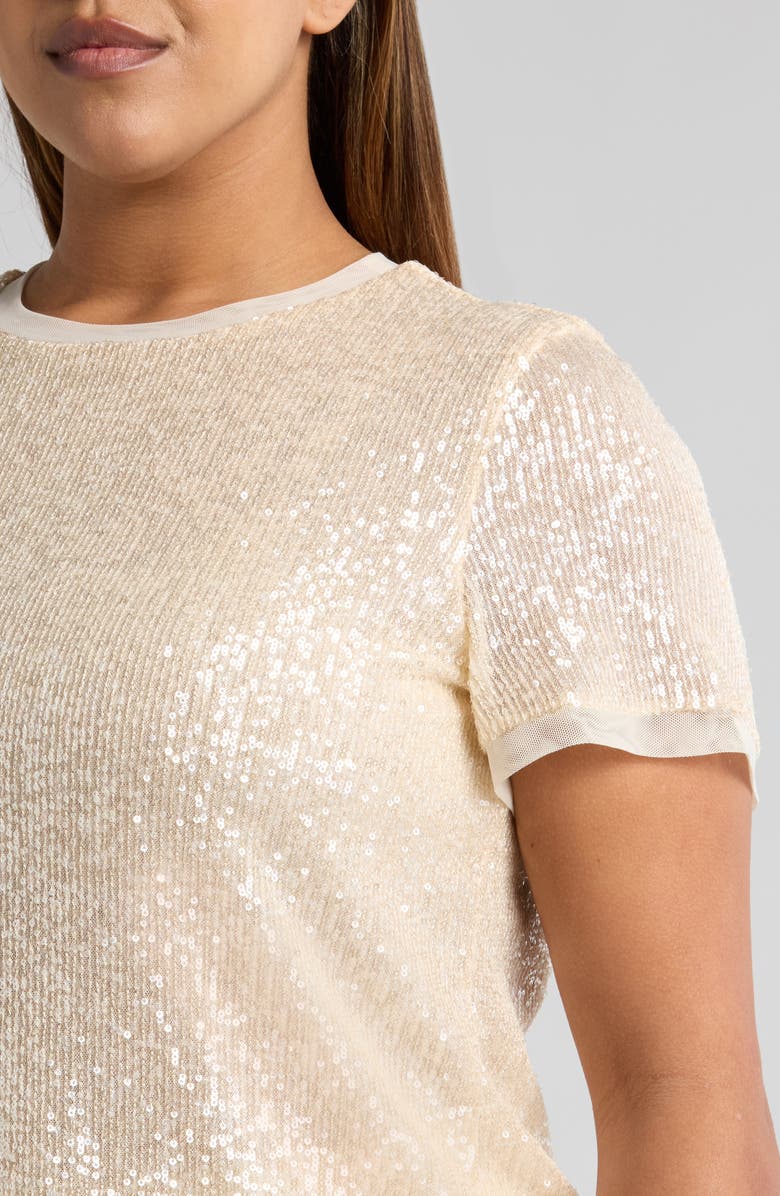 Anne Klein Sequin T-Shirt, Alternate, color, 