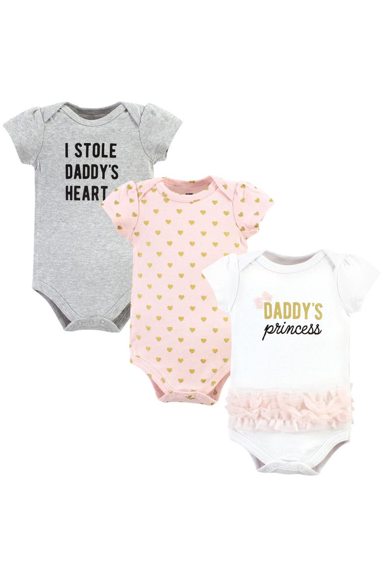 Cotton Bodysuits 3-Pack, Main, color, Daddys Princess Tutu