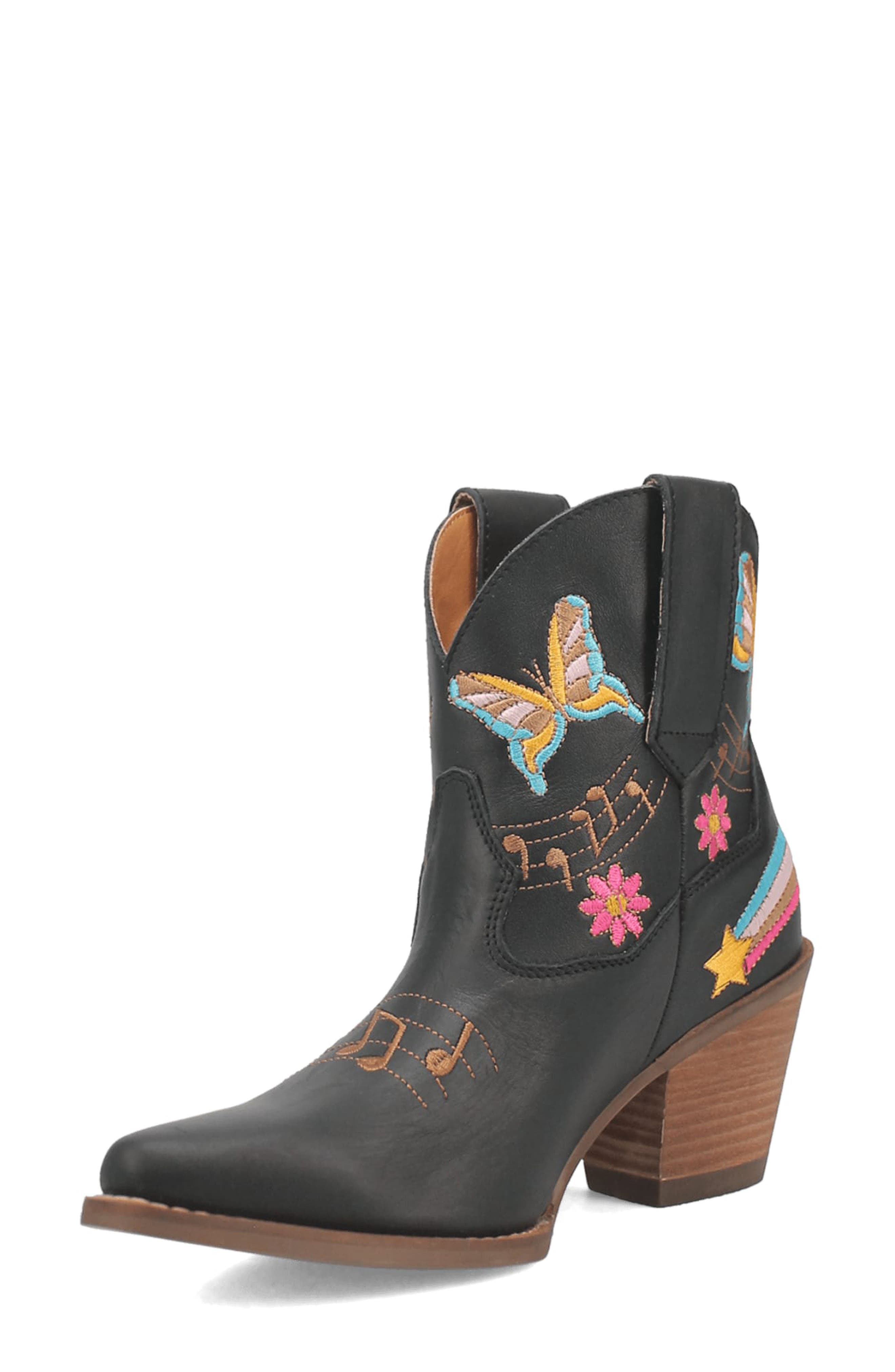 Dingo Melody Embroidered Western Boot, Main, color, 