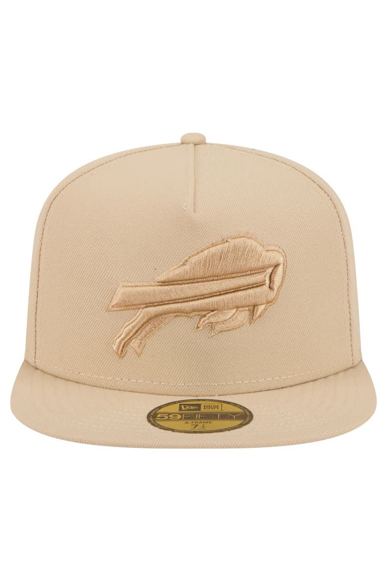 Men's New Era  Light Beige Buffalo Bills Color Pack A-Frame 59FIFTY Fitted Hat, Alternate, color, Light Beige
