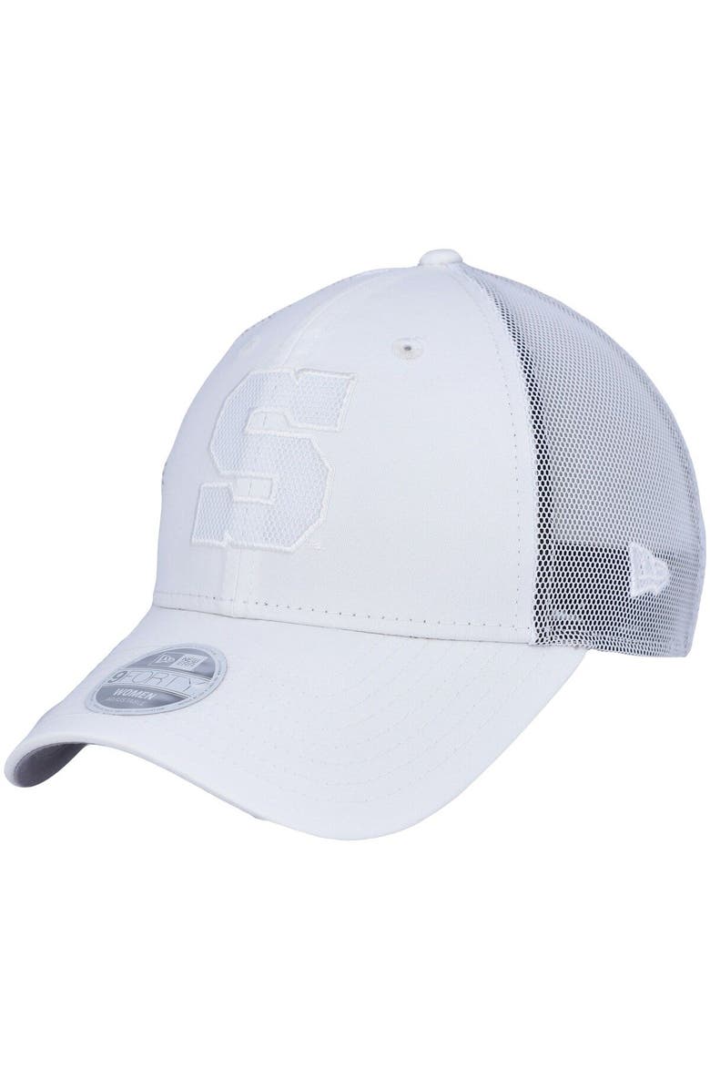 New Era Women's New Era White Penn State Nittany Lions Trucker 9FORTY Snapback Hat, Main, color, 