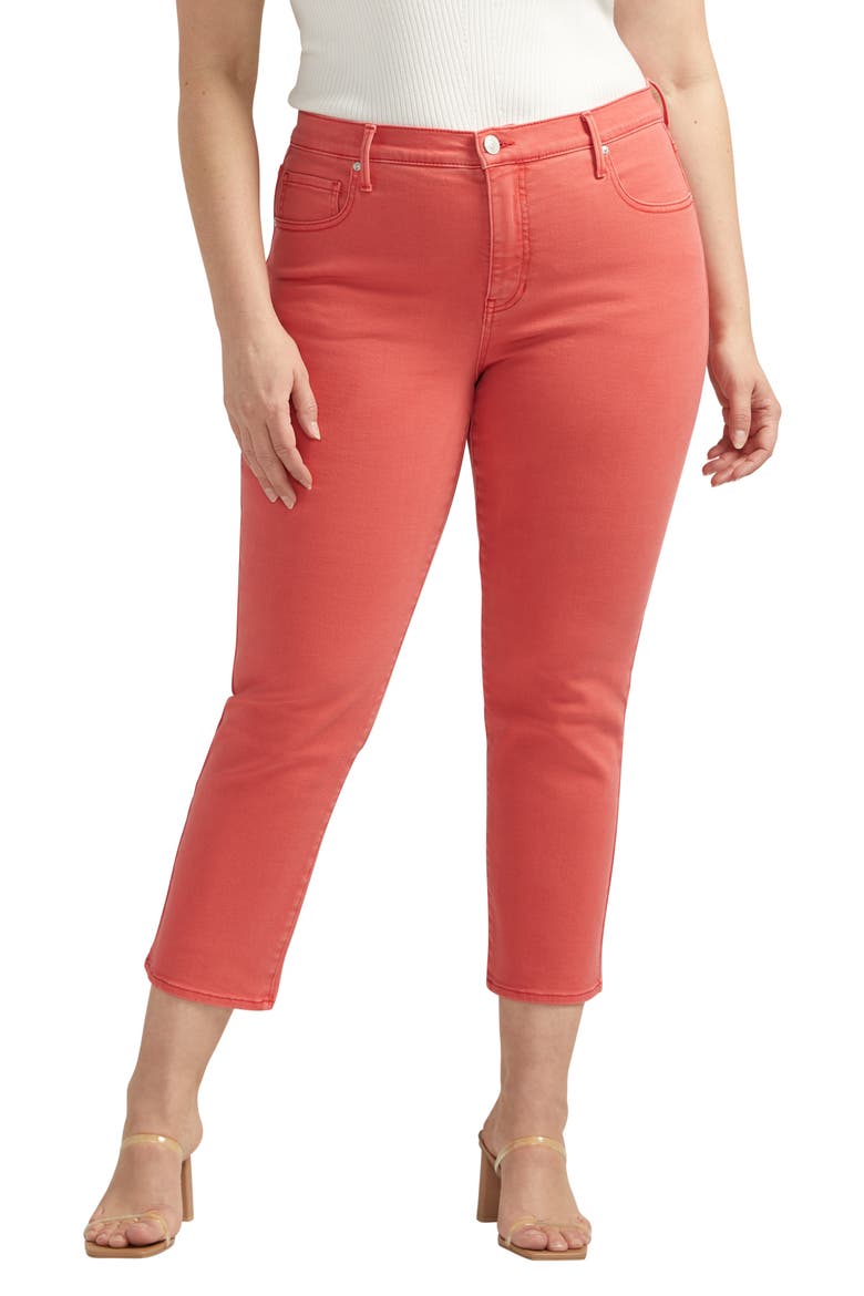 Cassie Crop Straight Leg Jeans, Main, color, SALSA