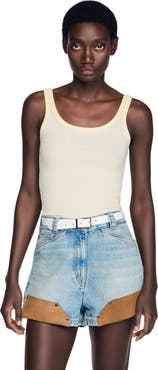 SANDRO Ribbed vest top