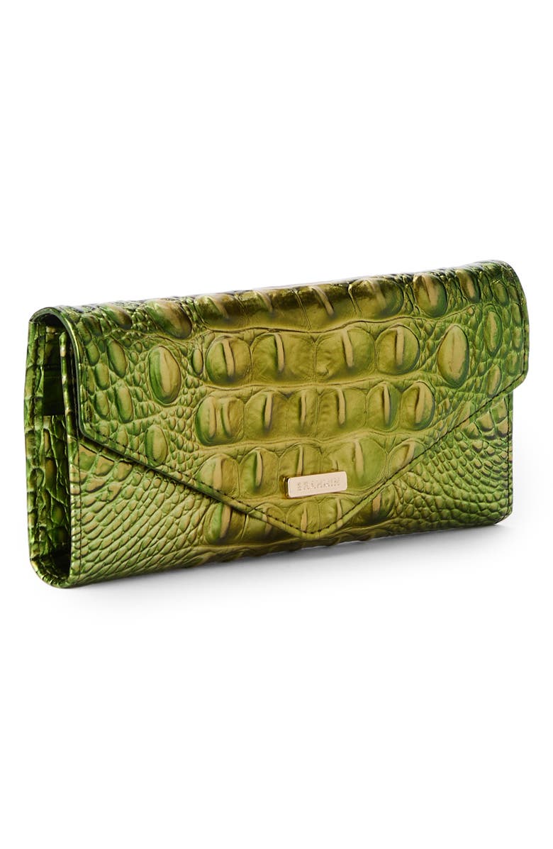 Brahmin Veronica Croc Embossed Leather Wallet, Alternate, color, 
