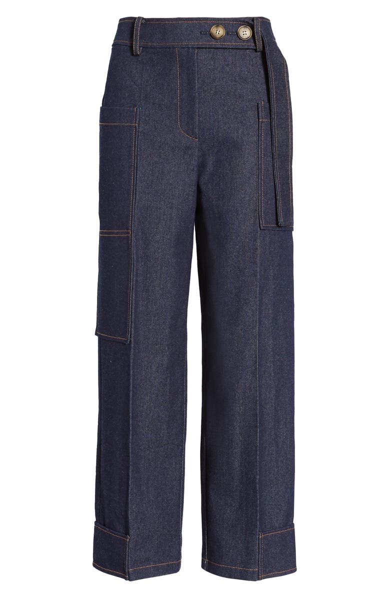 Rejina Pyo Sadie High Waist Crop Denim Trousers, Alternate, color, 