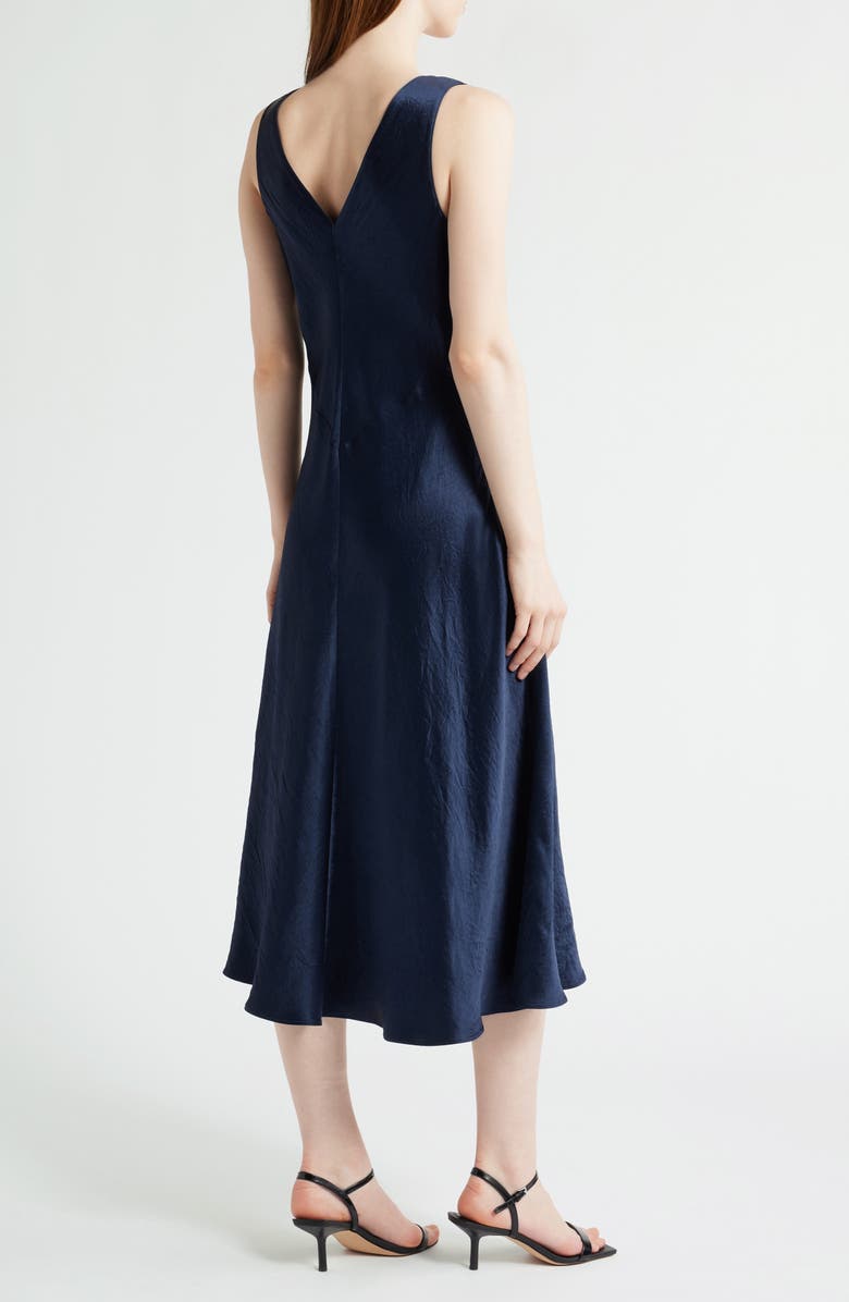 MARGARET O'LEARY Darya Hammered Satin Dress, Alternate, color, 