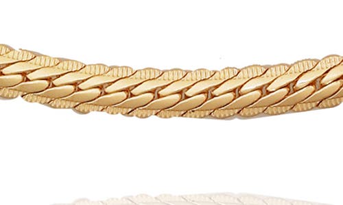 Vince Camuto Textured Curb Chain Necklace In Gold Tone