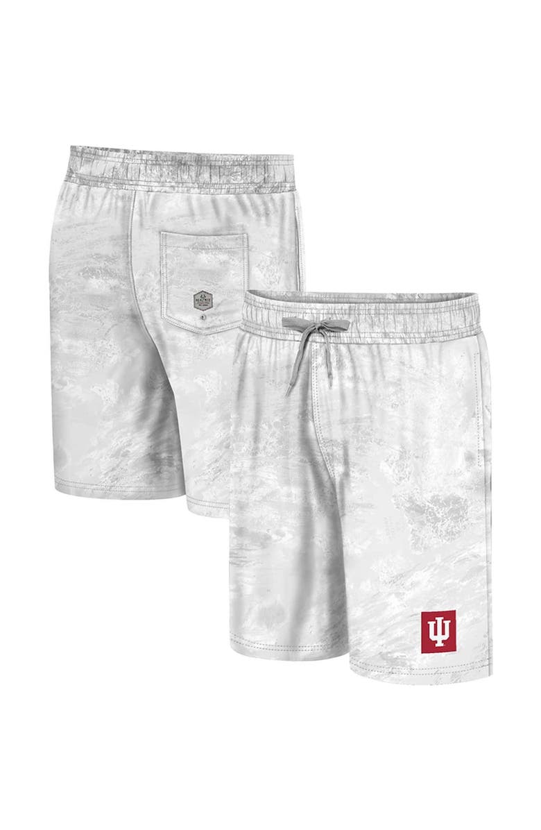 COLOSSEUM Men's Colosseum White Indiana Hoosiers Realtree Aspect Ohana Swim Shorts, Main, color, 