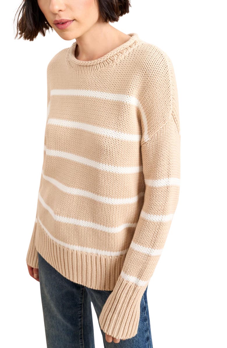 La Ligne Marina Sweater, Alternate, color, Camel/Cream