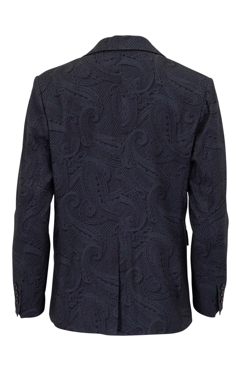 Lords of Harlech Crochet Paisley Womens Tailored Blazer, Alternate, color, Crochet Paisley Caviar