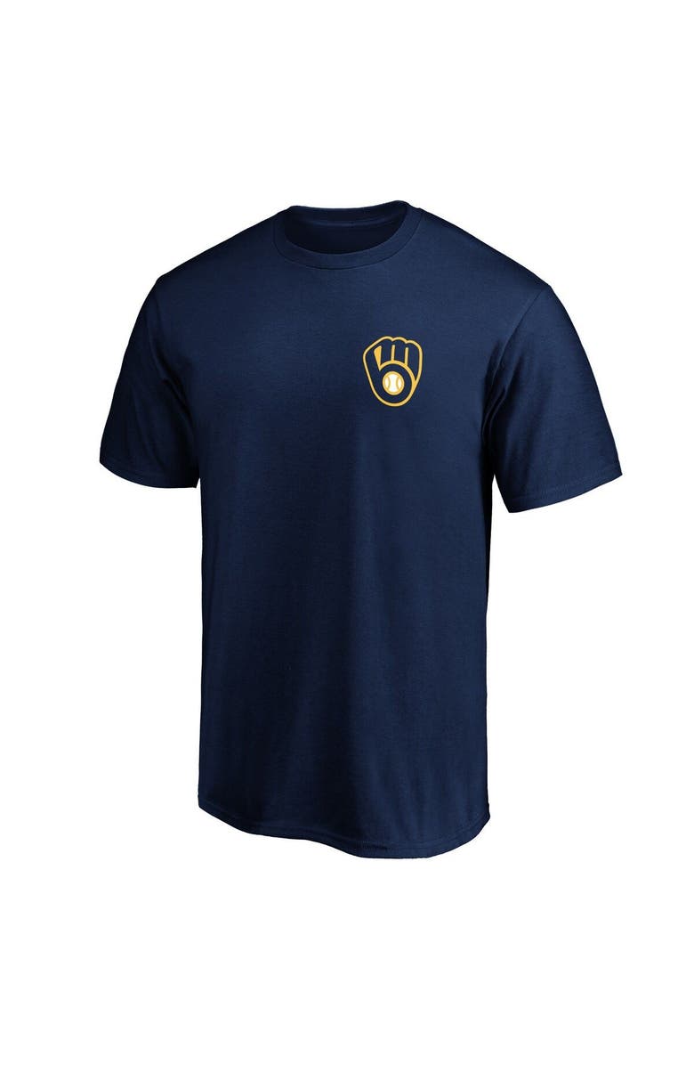 FANATICS Men's Fanatics Branded Navy Milwaukee Brewers Number One Dad Team T-Shirt, Alternate, color, 