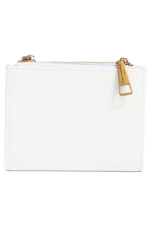 Kurt Geiger London Shoreditch Pebbled Leather Wallet In White