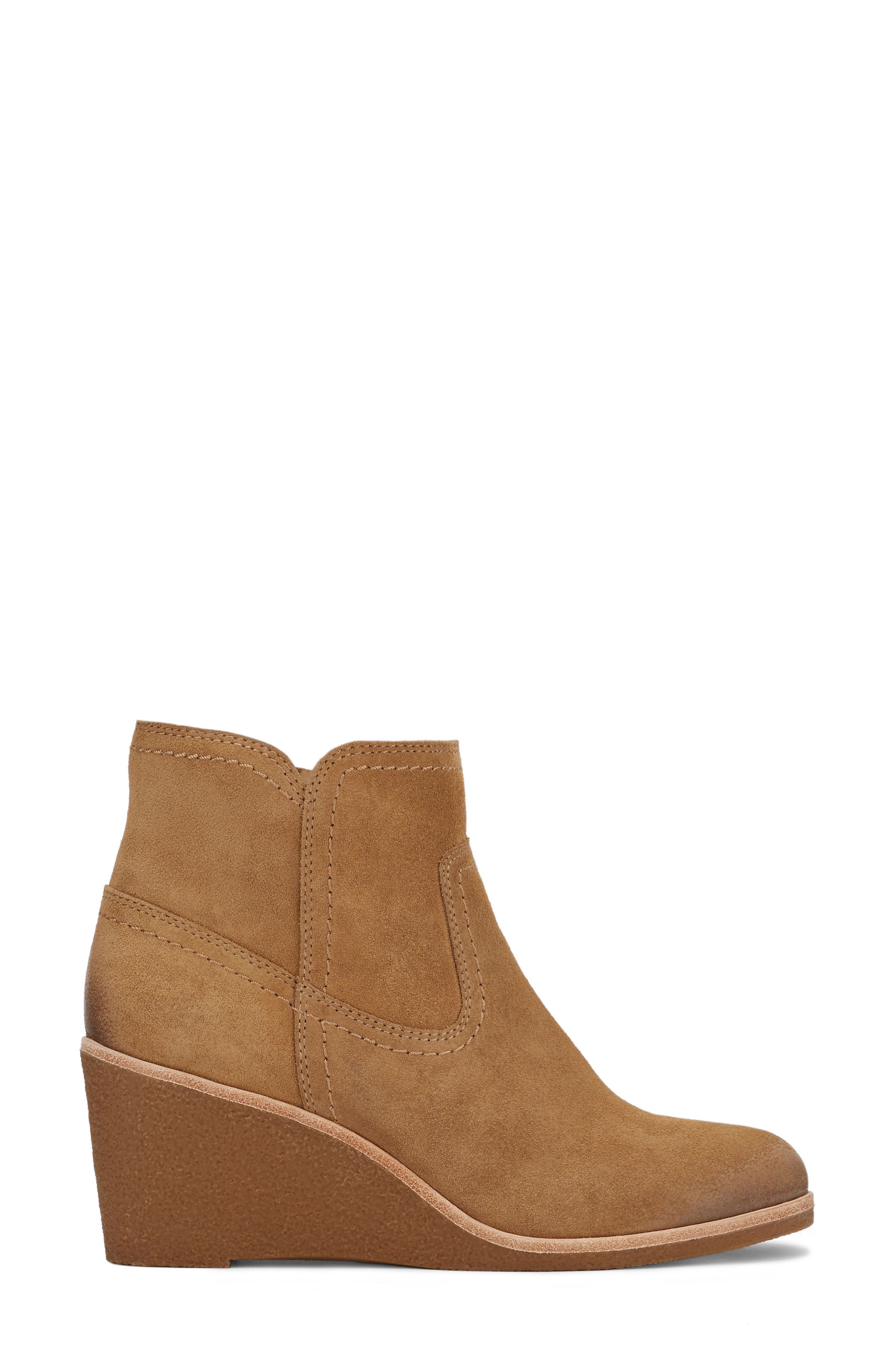 Rosanne Wedge Bootie, Alternate, color, CAMEL SUEDE