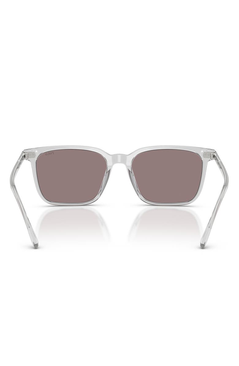 Polo Ralph Lauren 56mm Square Sunglasses, Alternate, color, Transparent Grey / Purple