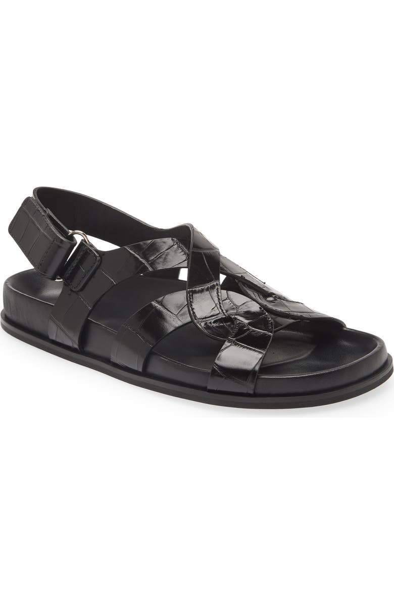 TOTEME The Chunky Croc Embossed Sandal, Main, color,
