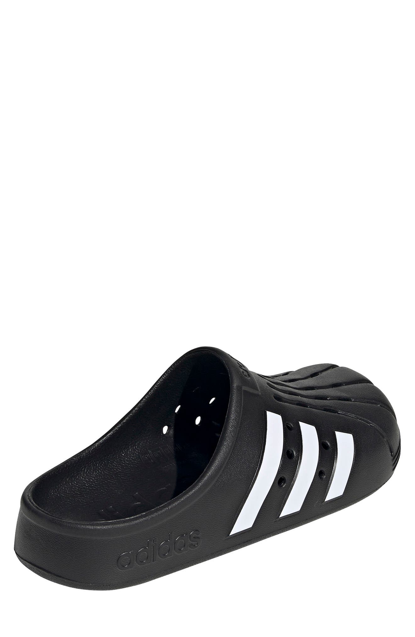 adidas Adilette Clog Sandal, Alternate, color, Core Black/ White/ Core Black