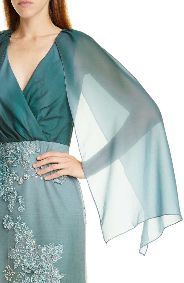 PatBO Patricia Bonaldi Ombré Cape Effect Gown, Alternate, color, 