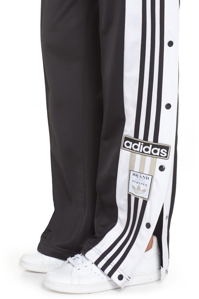 Adibreak Tearaway Track Pants, Alternate, color, BLACK/ CARBON