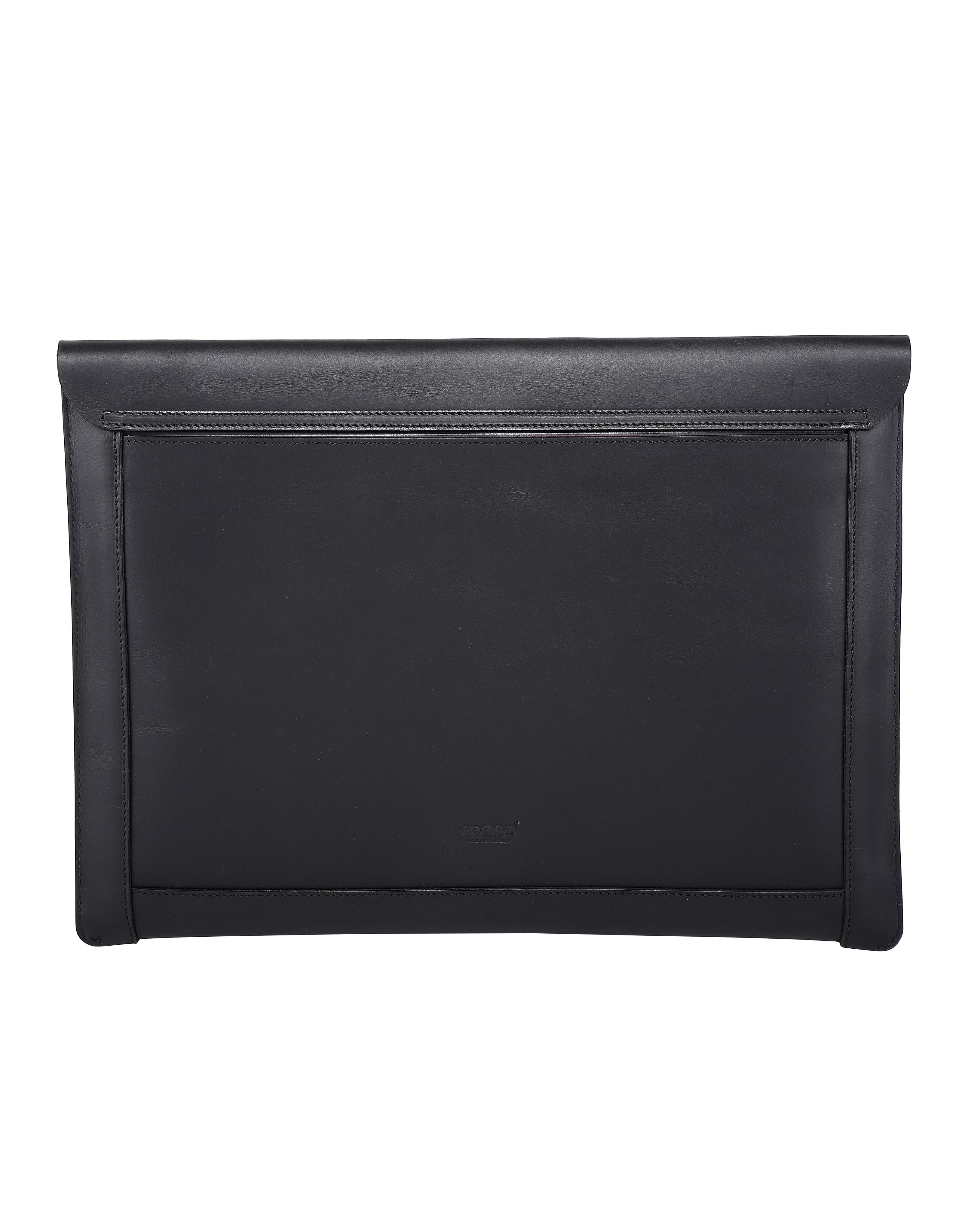 OLD TREND Myrtle Genuine Leather Laptop Sleeve, Alternate, color, Black