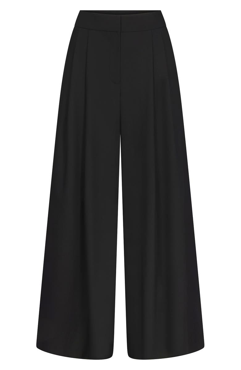 Naked Wardrobe Suiting Oversize Wide Leg Pants, Alternate, color, Black