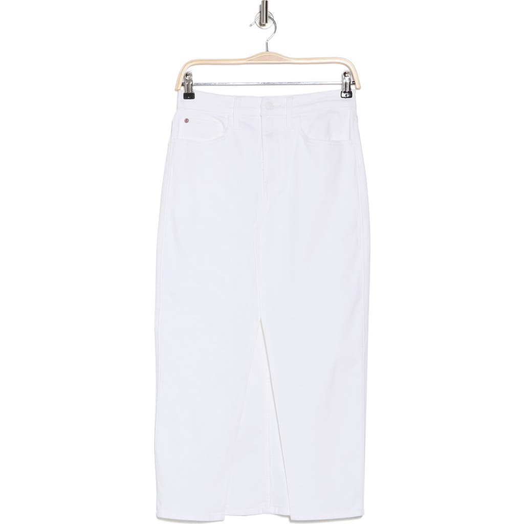Shop Hudson Jeans Denim Midi Skirt In White