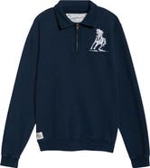 ONE OF THESE DAYS Running Horse Quarter Zip Fleece Graphic Sweatshirt