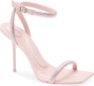 Alexander Wang Julie Crystal Logo Ankle Strap Sandal