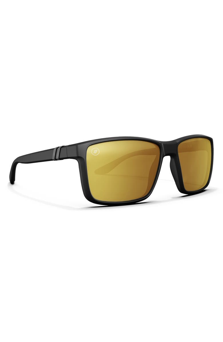 Blenders Eyewear 57mm Mesa Polarized Square Sunglasses, Alternate, color, Matte Black