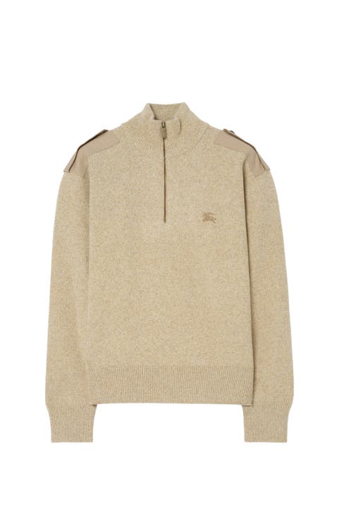 Wool Cashmere Half-zip Sweater