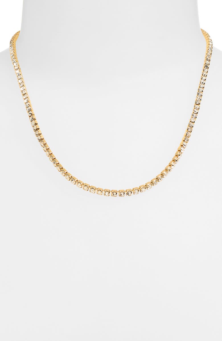 BaubleBar Crystal Cupchain Necklace, Alternate, color, Clear