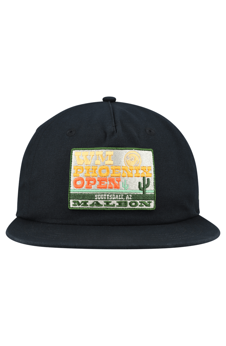 Malbon Golf Unisex Black 2026 WM Phoenix Open Sundown Canvas Adjustable Hat, Alternate, color, Black