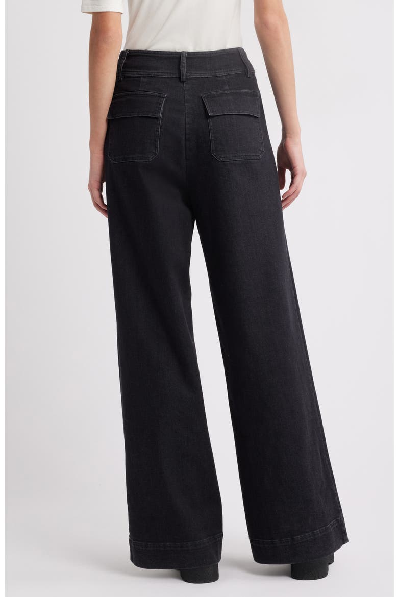 Manhattan Wide Leg Jeans, Alternate, color, DENIM BLACK