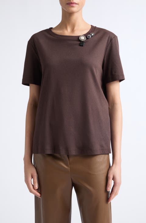 Mitico Embellished Cotton & Modal T-Shirt