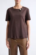 Max Mara Mitico Embellished Cotton & Modal T-Shirt