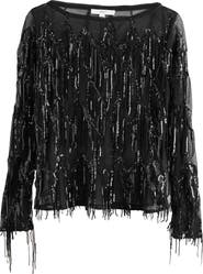 NEXT Sequin Tassel Top