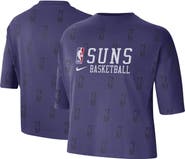 Nike Women's Nike Purple Phoenix Suns Allover NBA Logo Boxy T-Shirt