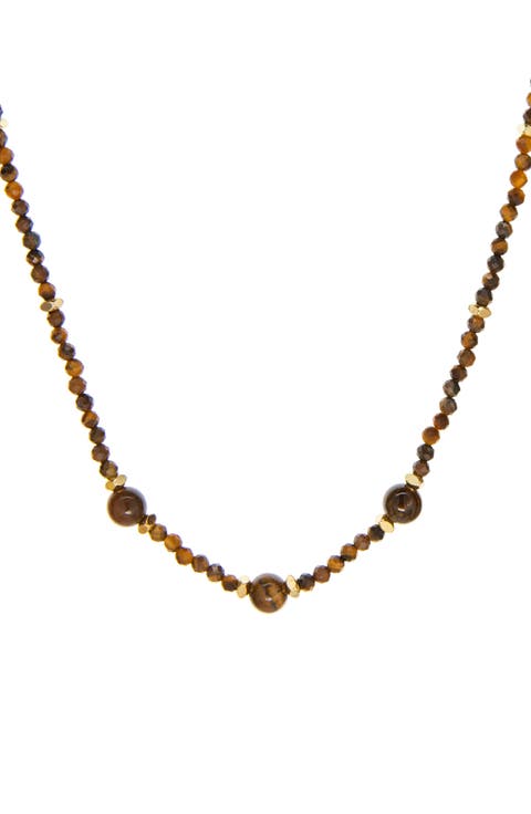 Natural Stone Beaded Necklace