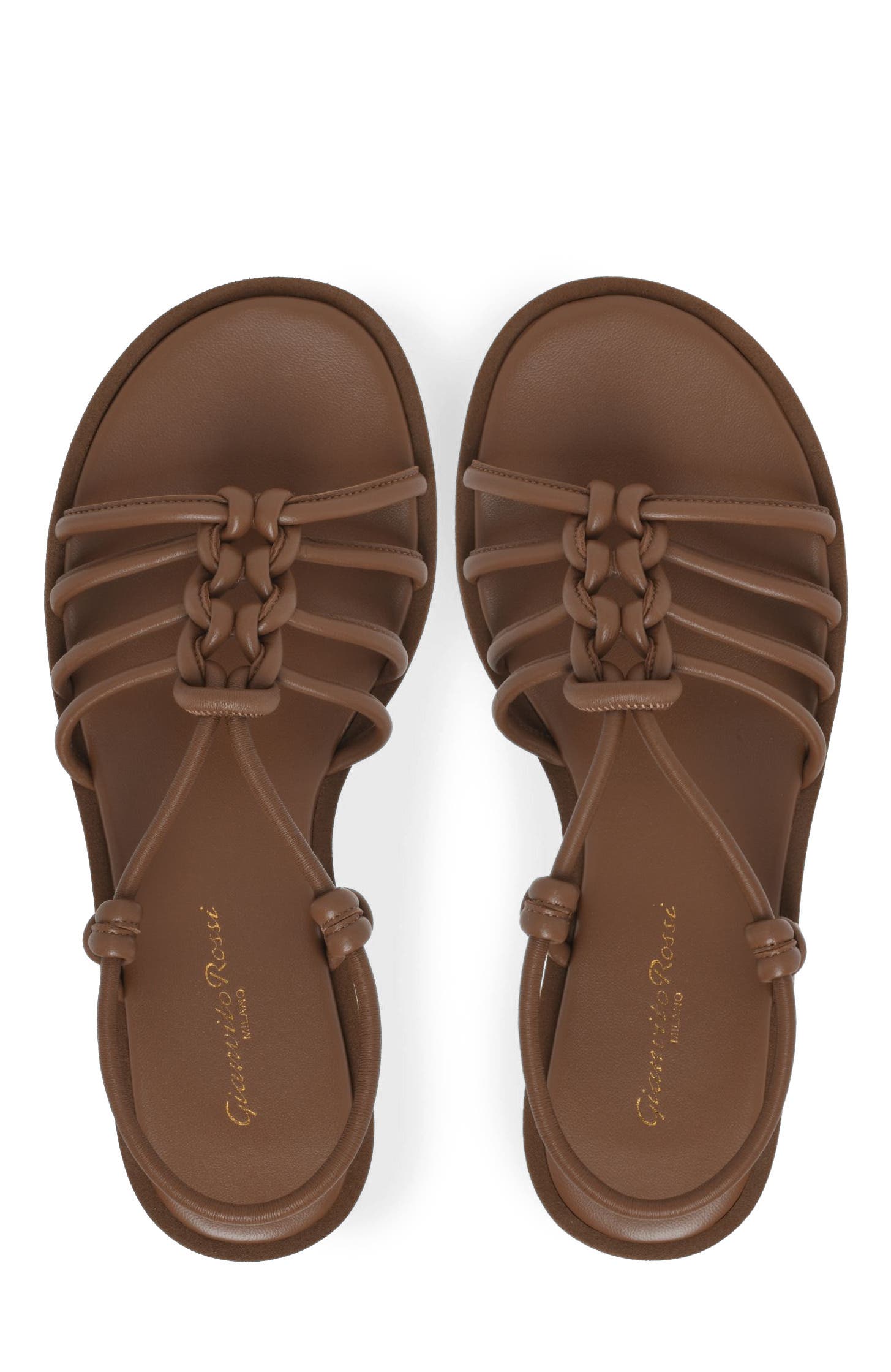 Hebe Sandal, Alternate, color, Brown Nappa