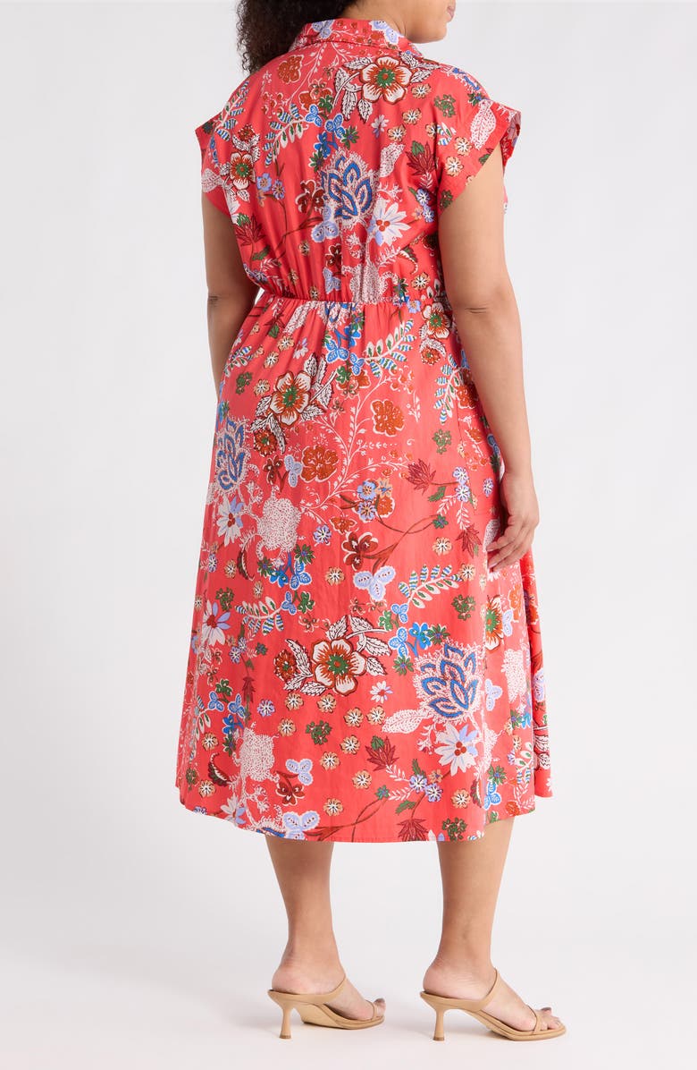 SUGARLIPS Oreanna Floral Print Midi Shirtdress, Alternate, color,