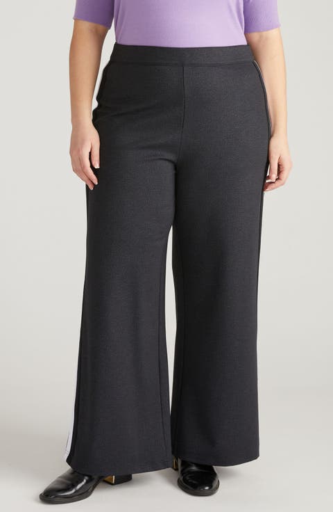 Stephanie Ponte Wide Leg Pants (Plus)