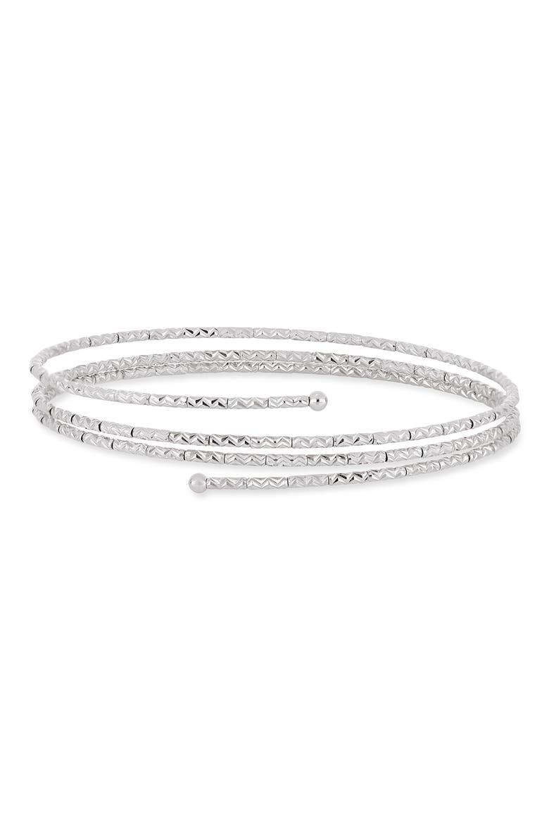 14k Gold Textured Coil Bangle, Main, color, 14KW