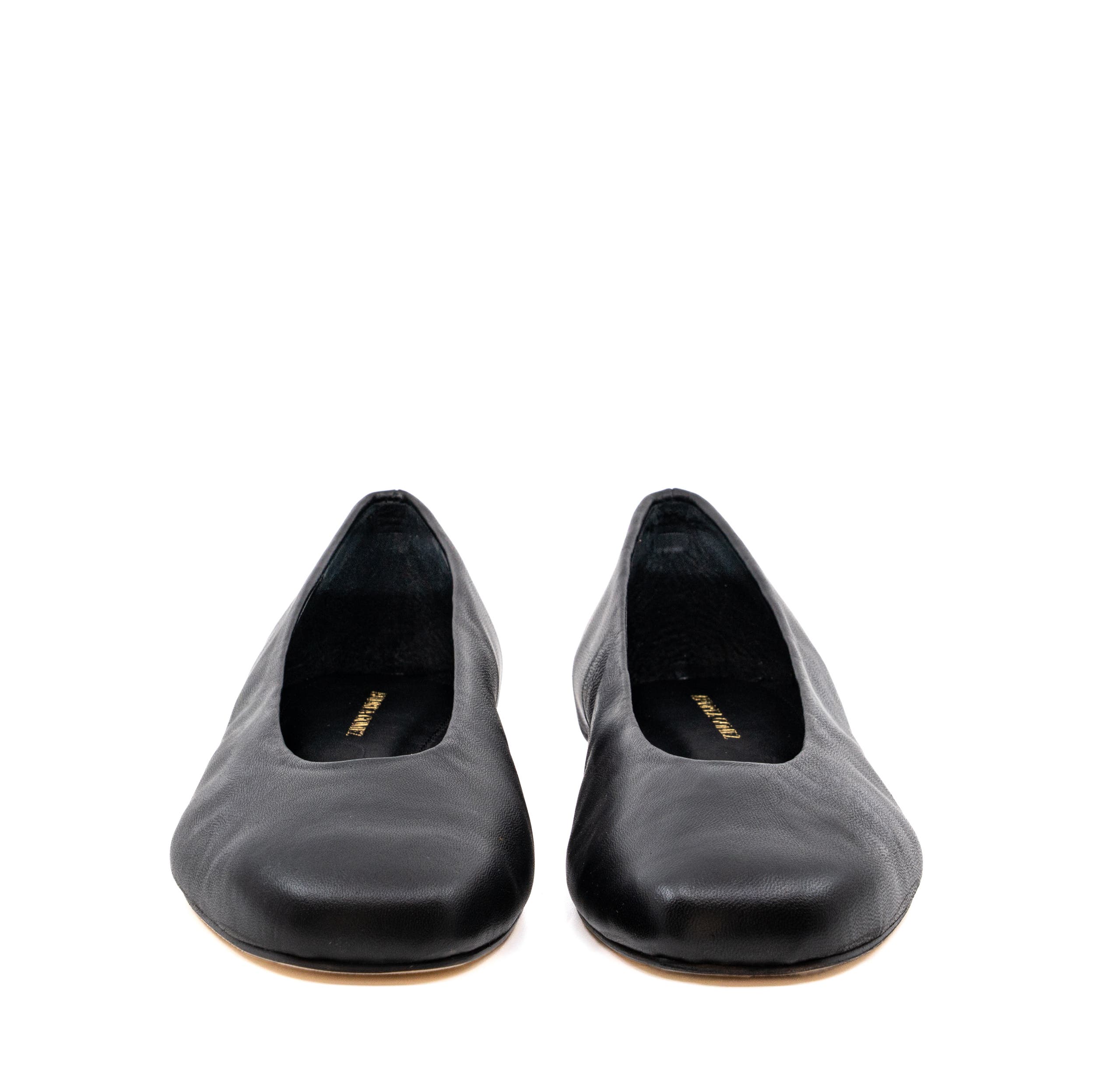 Andrea Gomez Dalia Leather Ballerina Flat, Alternate, color, Black