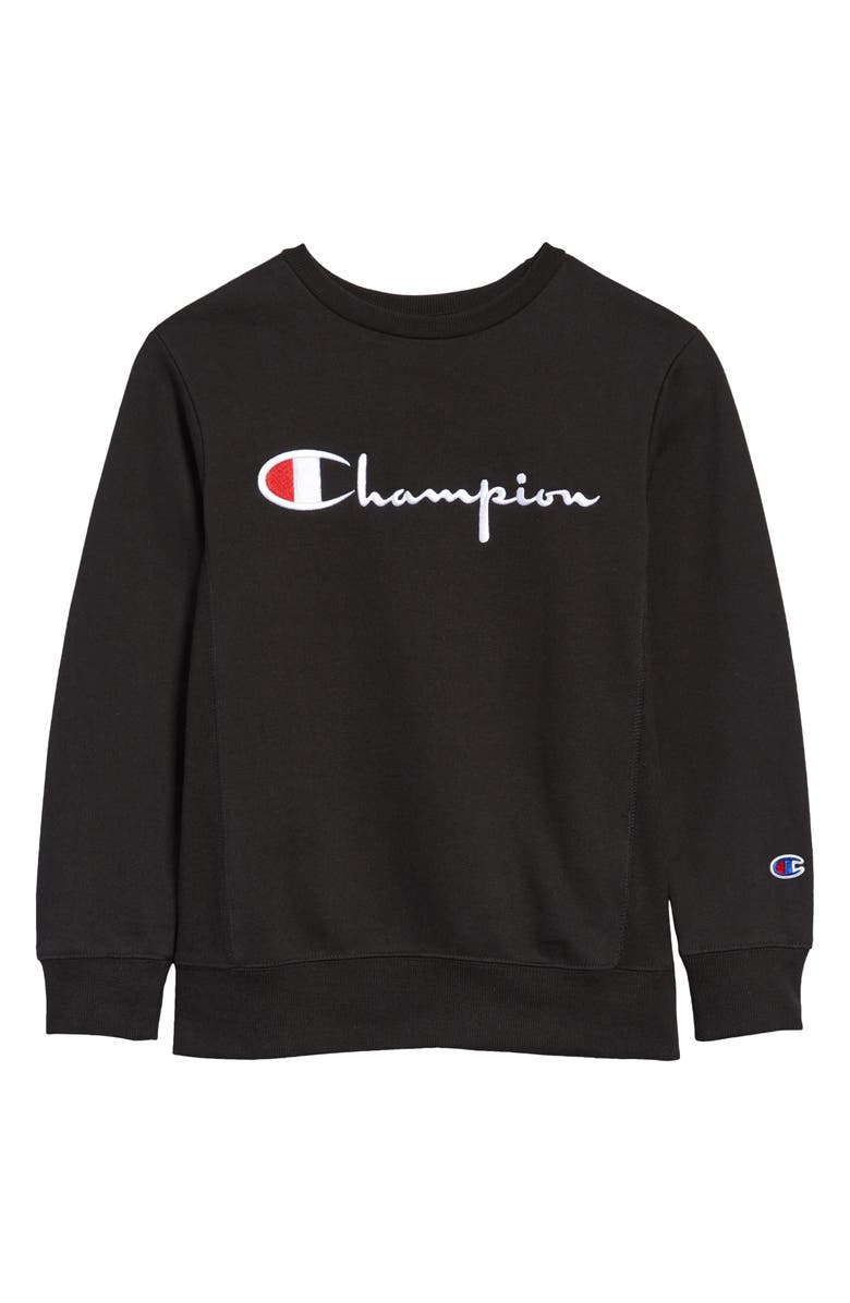 Champion Kids' Embroidered Premium Fleece Sweatshirt, Main, color, 