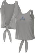 WEAR by Erin Andrews Women's WEAR by Erin Andrews Gray Dallas Cowboys Open Back Twist Tie Tank Top