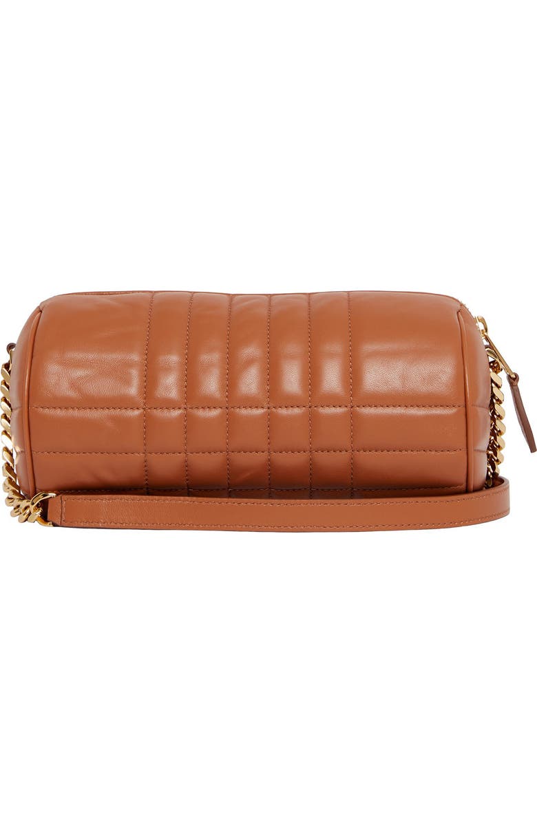 Burberry Lola Check Quilted Leather Barrel Crossbody Bag, Alternate, color,