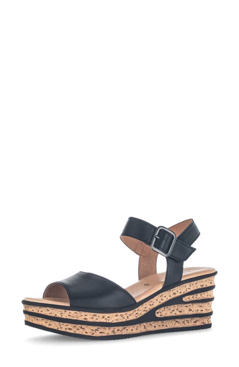Ankle Strap Wedge Sandal (Women)