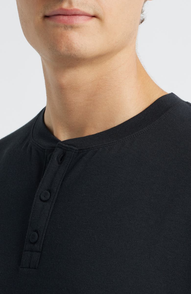Lunya Slumberknit Henley Pajama T-Shirt, Alternate, color, Immersed Black