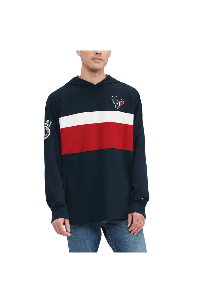 Men's Tommy Hilfiger  Navy Houston Texans Morgan Long Sleeve Hoodie T-Shirt, Alternate, color, Navy